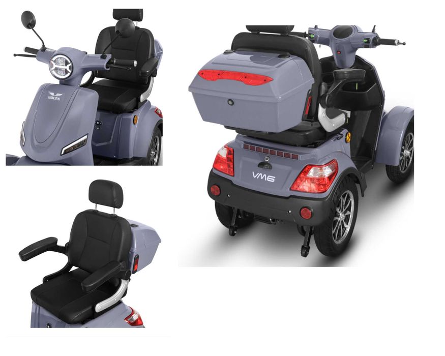 Scuter electric 4-roți L6e 2024 - 1.000 W pt pers cu mobilitate redusa