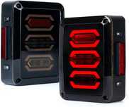 Stopuri LED Jeep Wrangler JK/JKU 2007–2018 – Lentilă Fumurie,