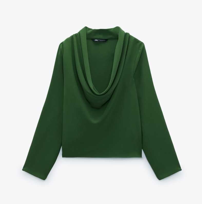 Bluza Zara mar.XS verde noua