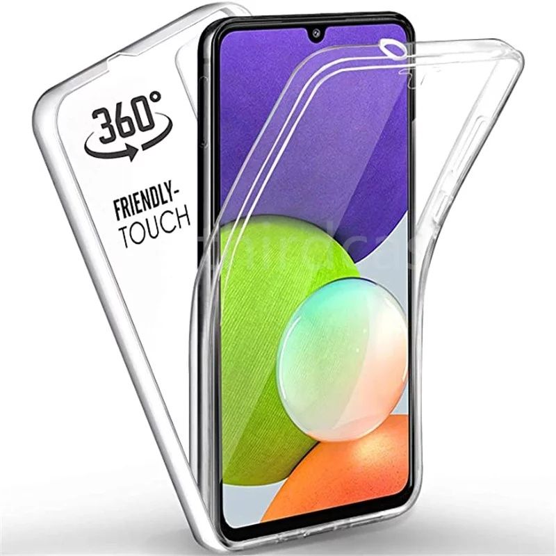 Прозрачен 360 Градуса Кейс за Samsung Galaxy A22 4G / A22 5G