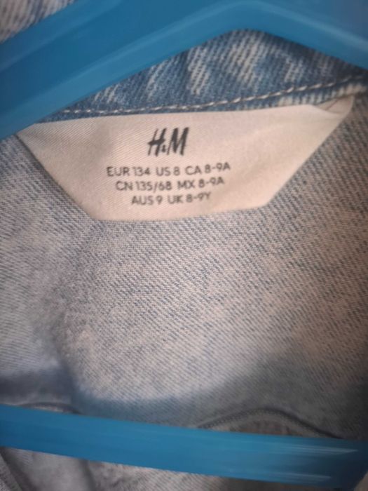 Jacheta fete blugi H&M 134cm, nou fara eticheta