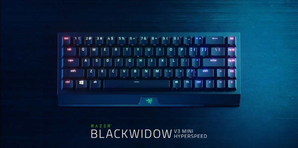 Razer BlackWidow V3 Mini HyperSpeed (Green Switch), Black