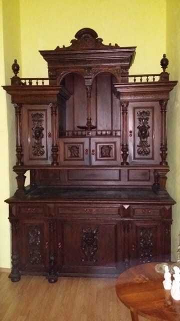 Bufet din lemn masiv, sculptat – stil Renascentist Henri II