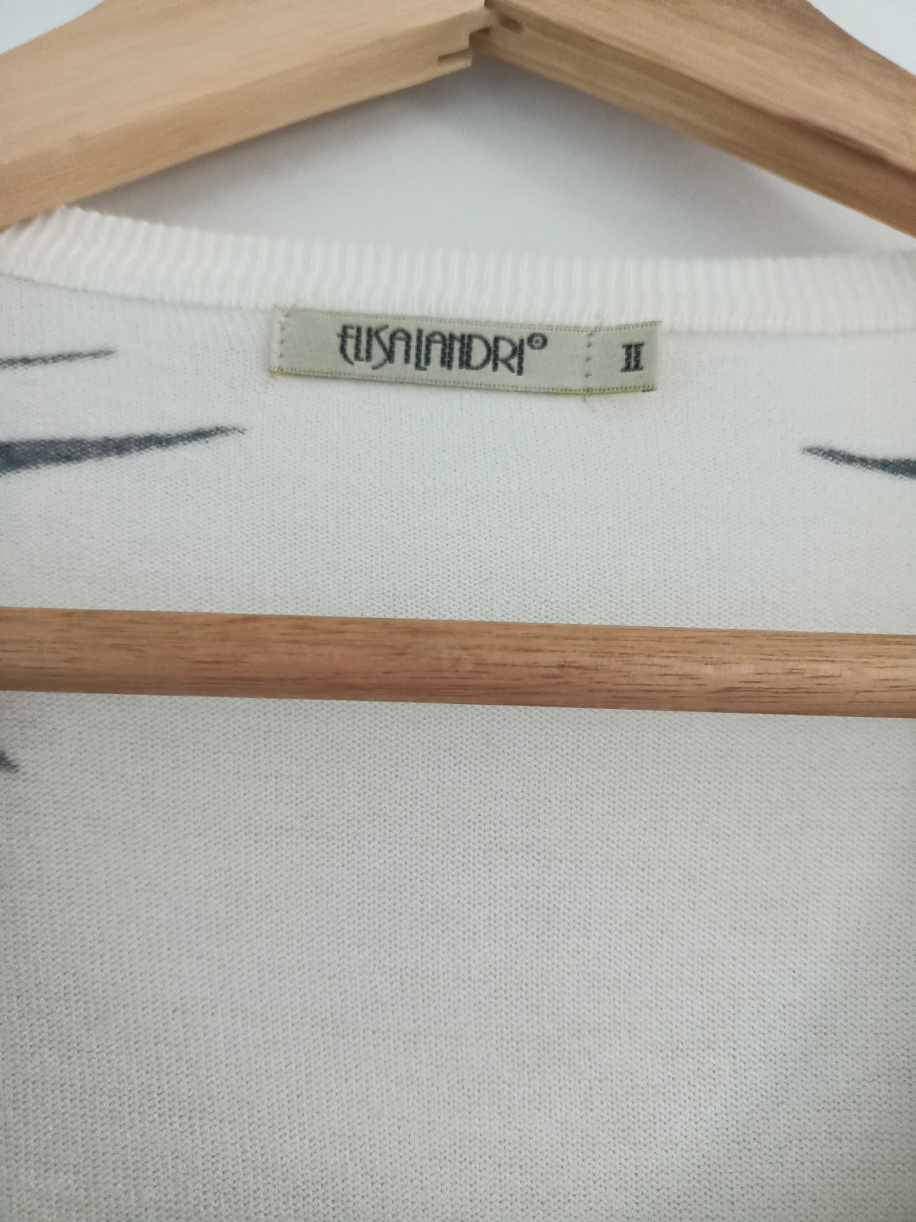 Tricou de damă bej negru rafinat Elisa Landri S-M
