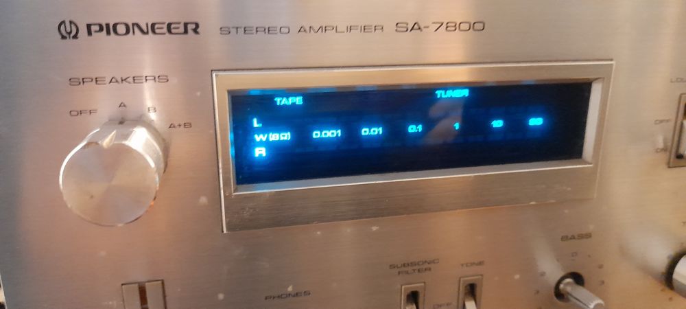 Amplificator stereo PIONEER SA-7800 130wațiRMS linie albastra vintange