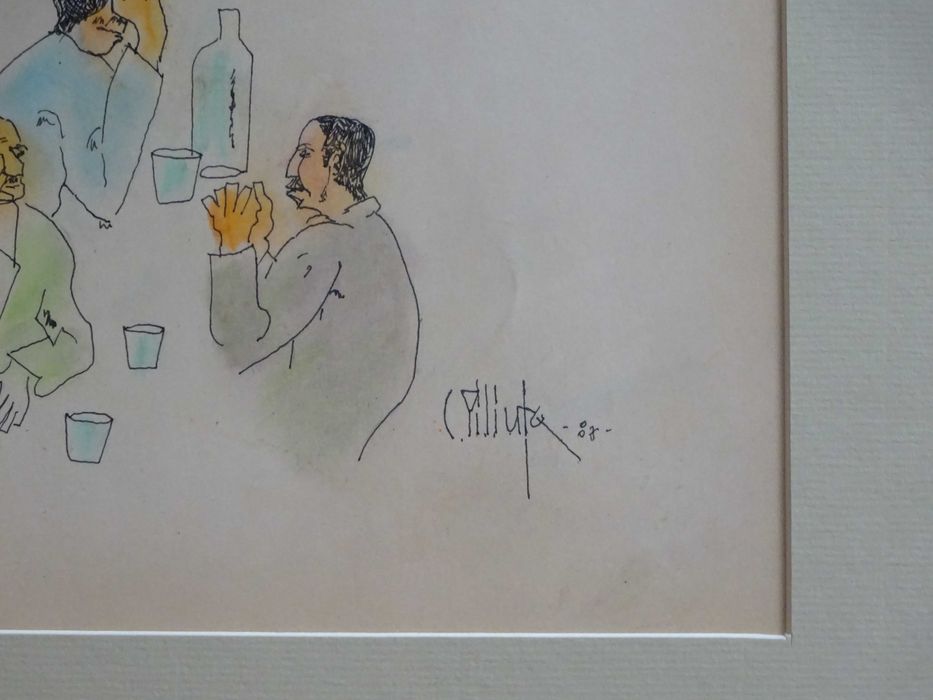 Tablou Constantin Piliuta ‘La bar’ | tus si culoare