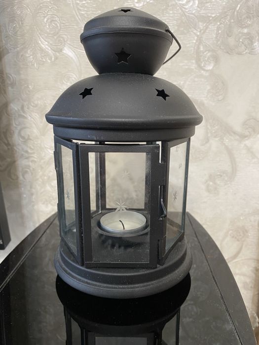 IKEA: Фонарь РОТЕРА для греющей свечи, черный.