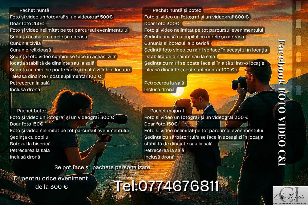 Servicii Foto/Video/DJ Arad