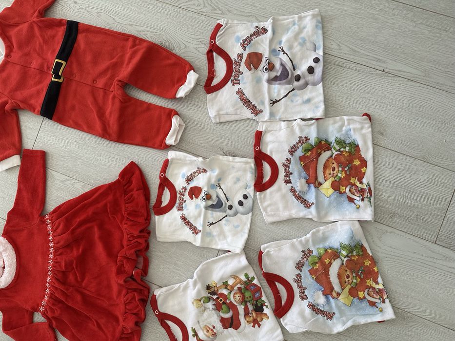 Коледен комплект за фотосесия, коледна рокля, костюм