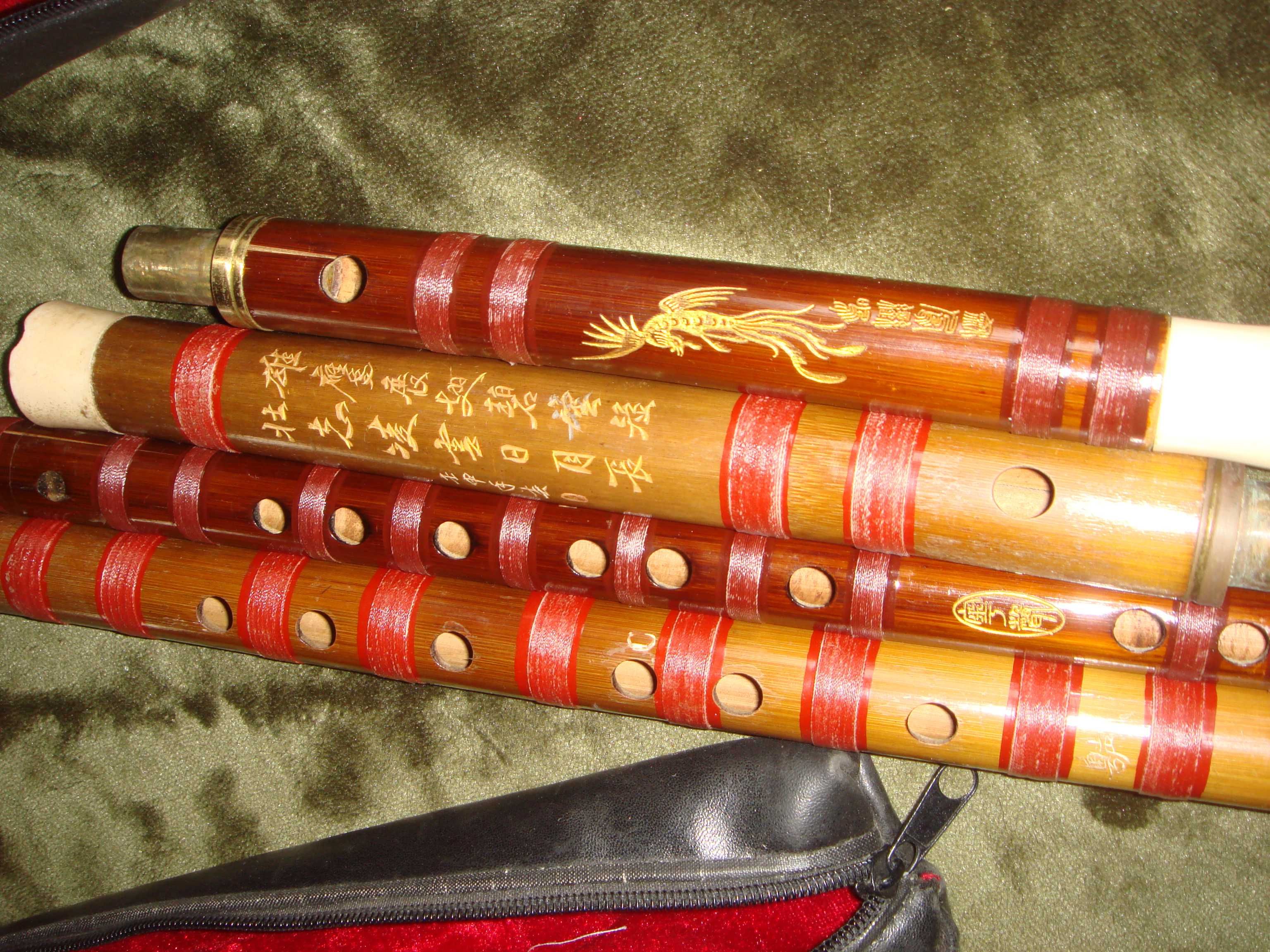 Дудки - флейты старинные  дерево - слоновая кость - бронза