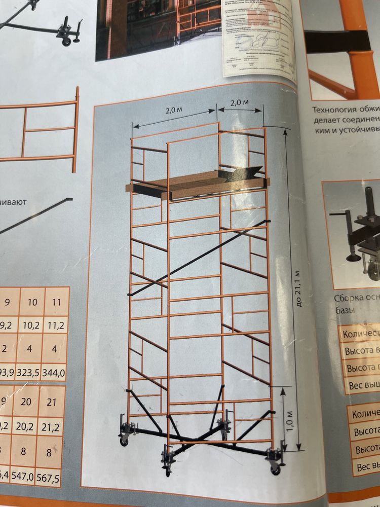 В аренду вышки тура астана и строительные леса высотой до 20метров