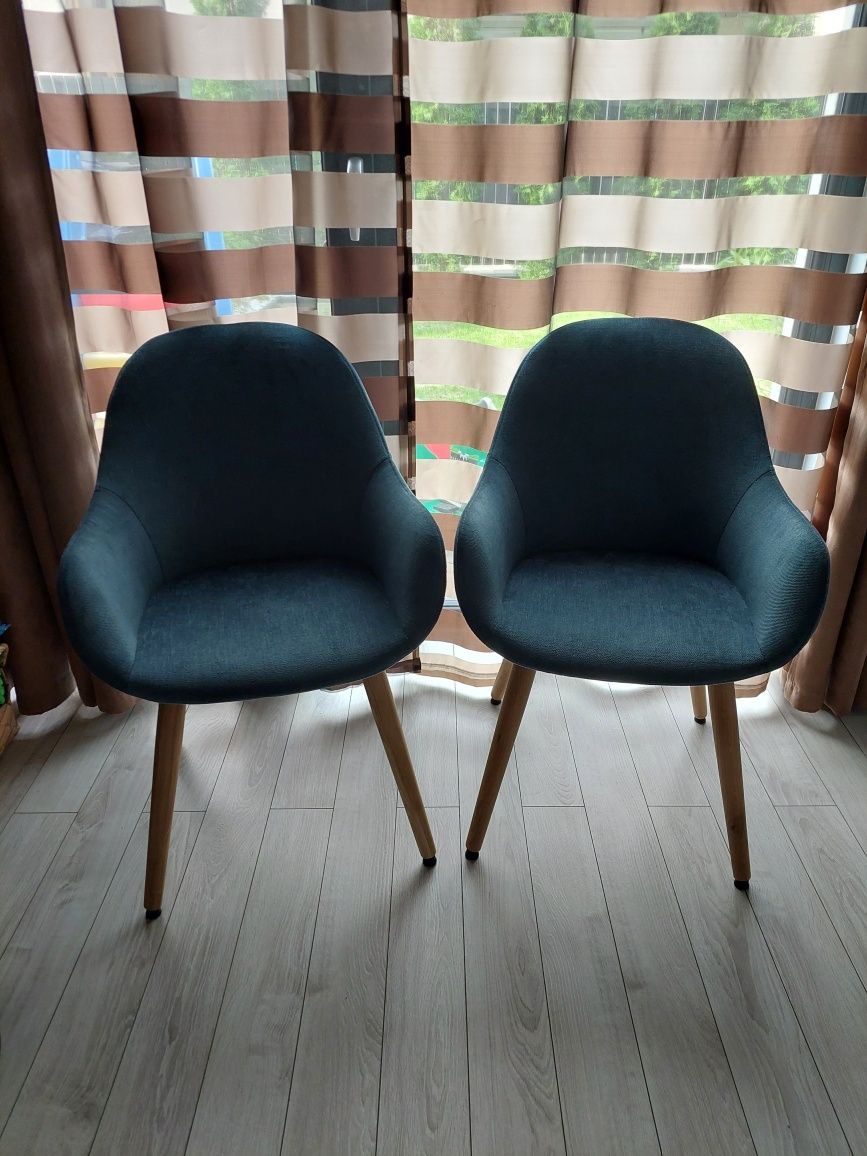 2 scaune de masa noi,culoare turcoaz