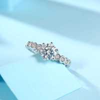 Inel Una Vida Casablanca cu Diamant Moissanite, Argint 925