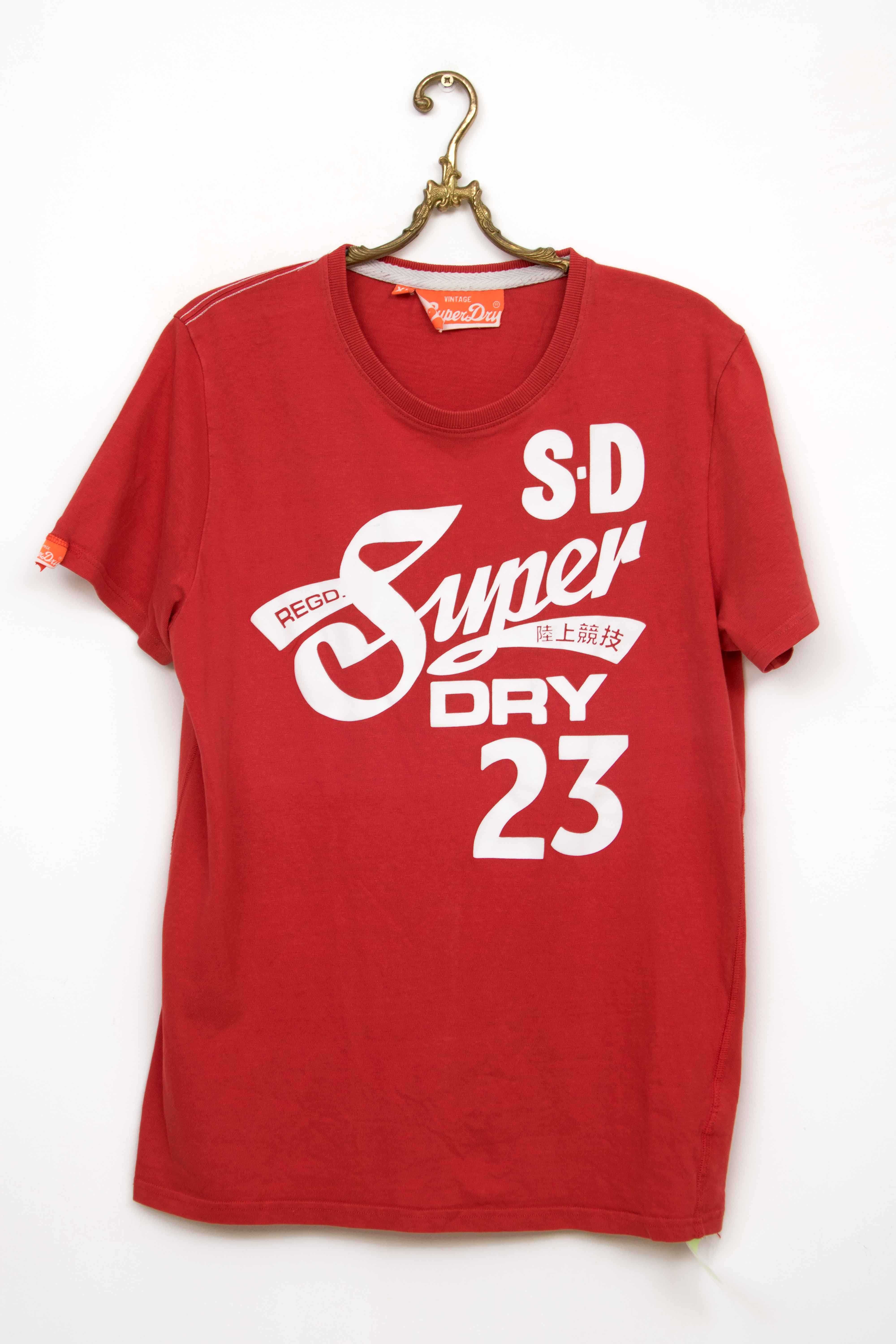 SUPERDRY Мъжка червена тениска размер XL