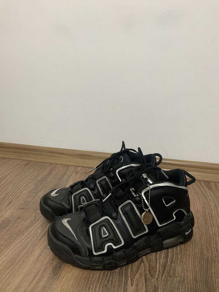 Nike Air More Uptempo Black Silver IMPECABIL!!!