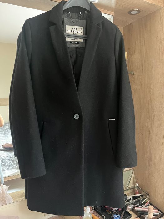 Superdry wool coat , вълнено палто дамско размер ХС, XS,