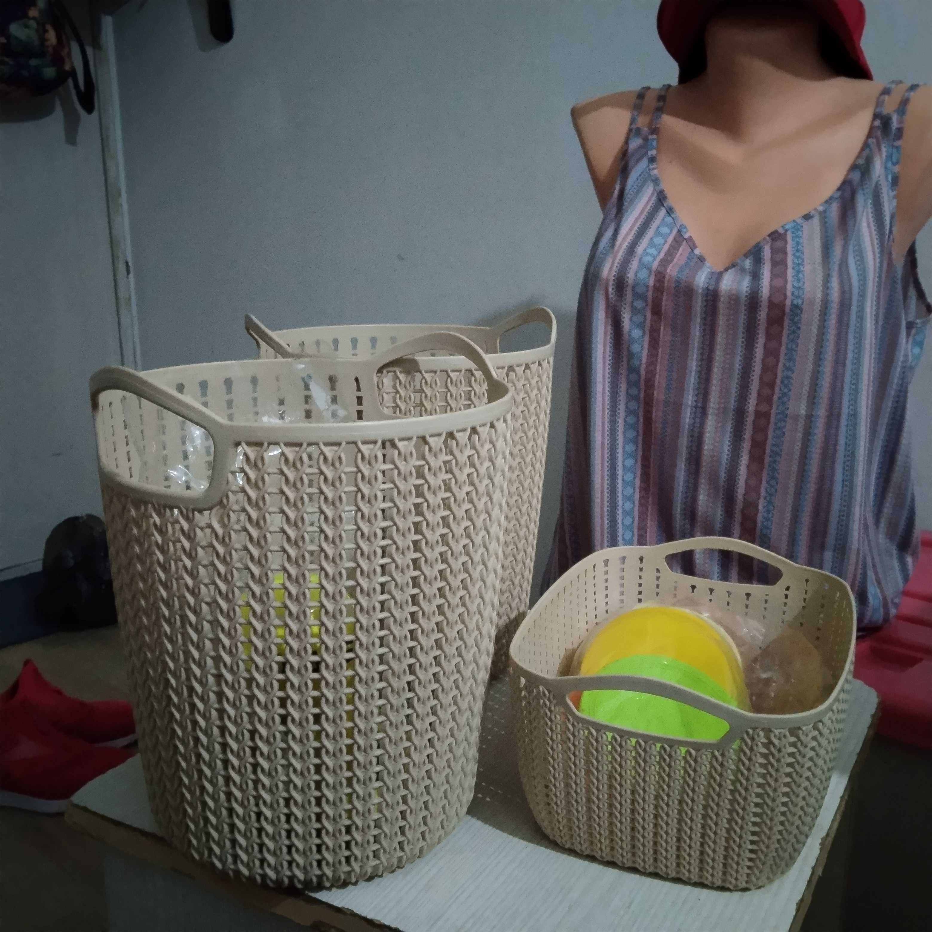 Набор плетеных корзин пр-во Ю.Корея пластмасс