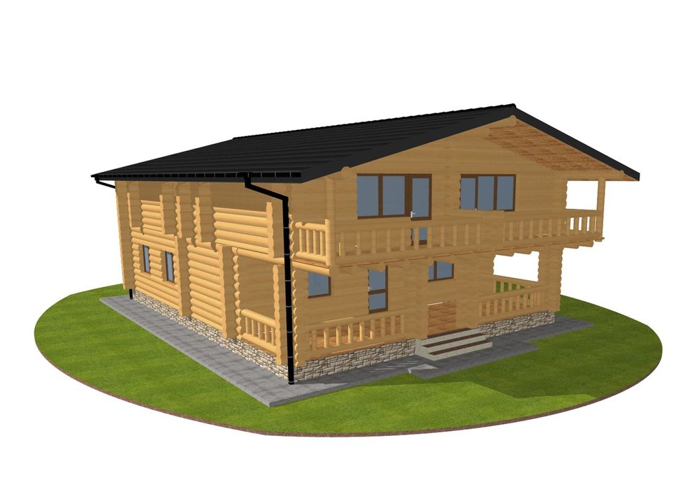 Vand cabana lemn rotund