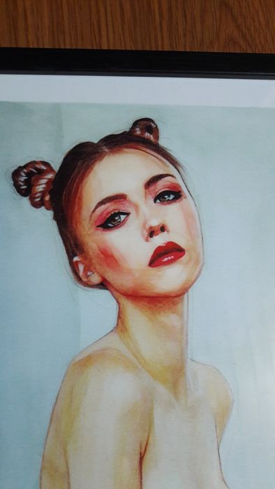 Reproducere acuarelă nud artistic