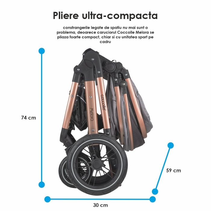 Cărucior Bebe Cocolle Melora 2in1 Landou/Sport