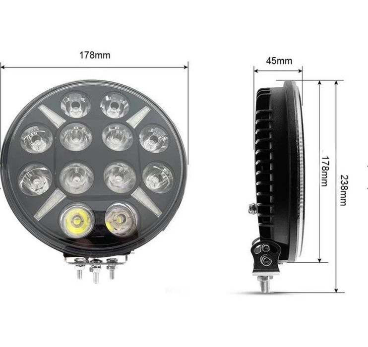 Proiector led auto Spider, rotund 7 inch, Off Road, camion,