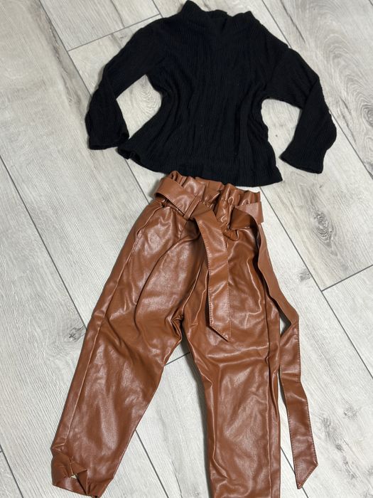 Set fetite pantaloni piele 2-3 ani