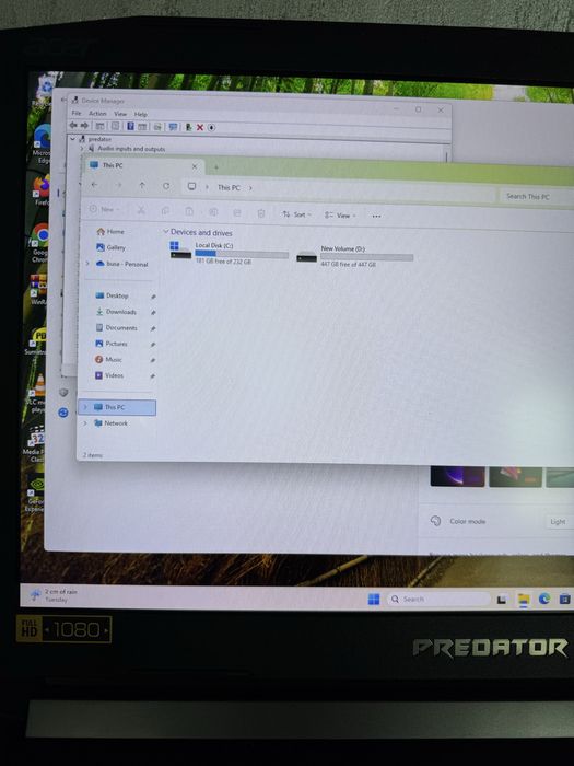 Laptop de gaming Acer Predator Helios 300 *i7 cu 24GB RAM  750GB SSD