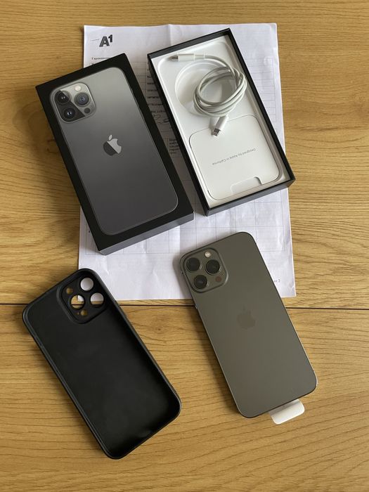 Бартер iphone 13 pro  max 128gb graphite 100%