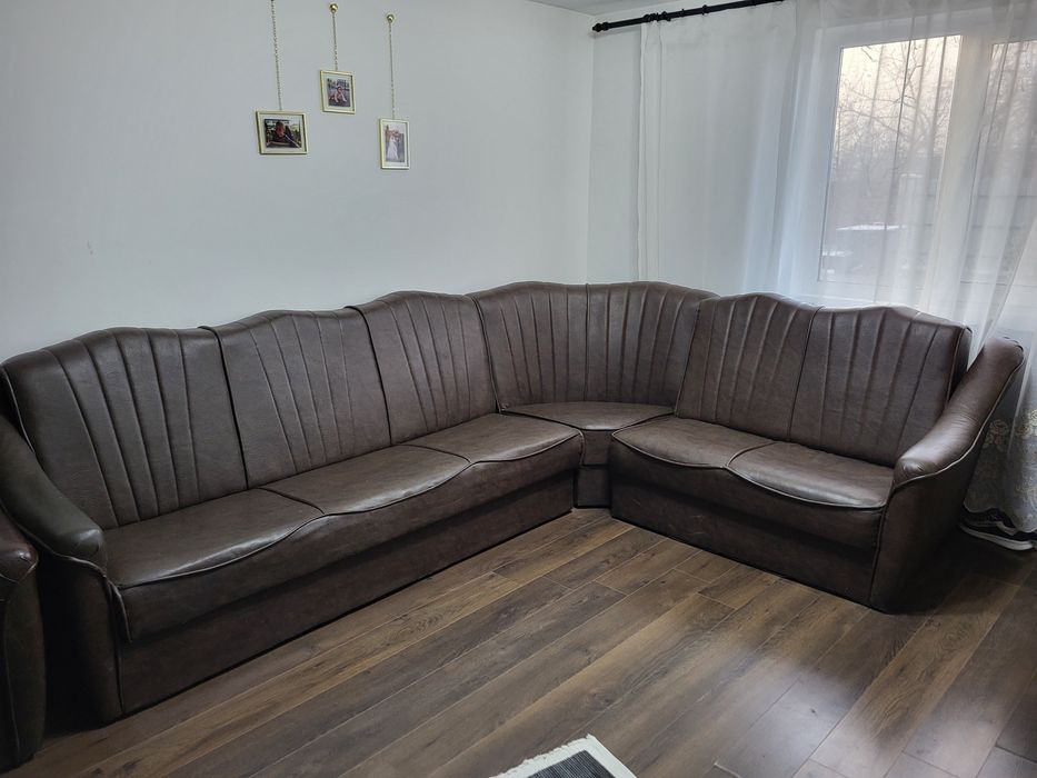 Schimb coltar piele extensibil cu lada depozitare