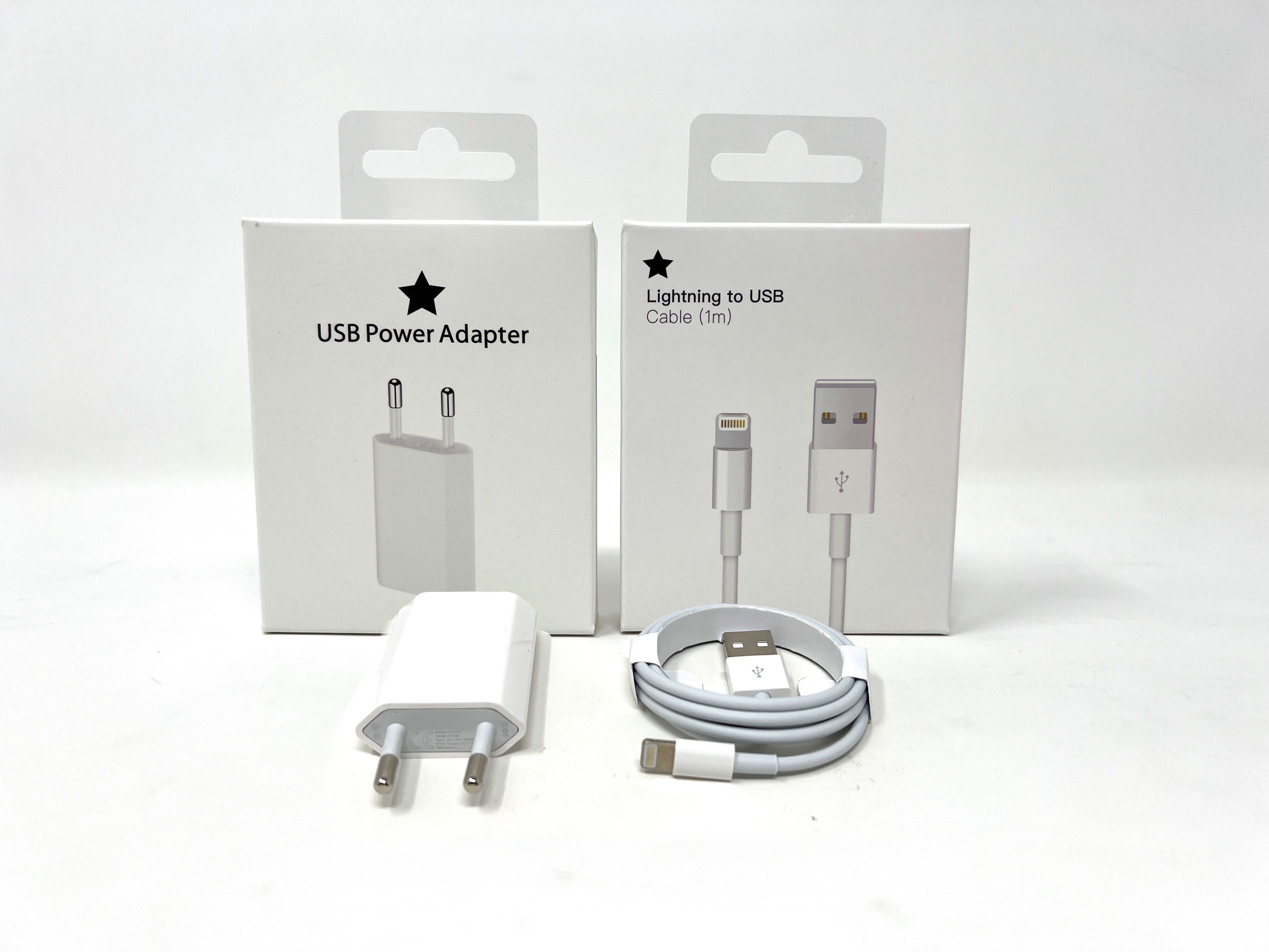 Комплект Адаптер Зарядно и Кабел USB to Lightning за iPhone