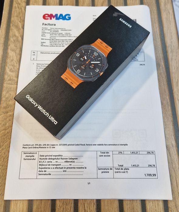 Galaxy Watch Ultra 49mm LTE ca NOU / 23 Luni Garantie