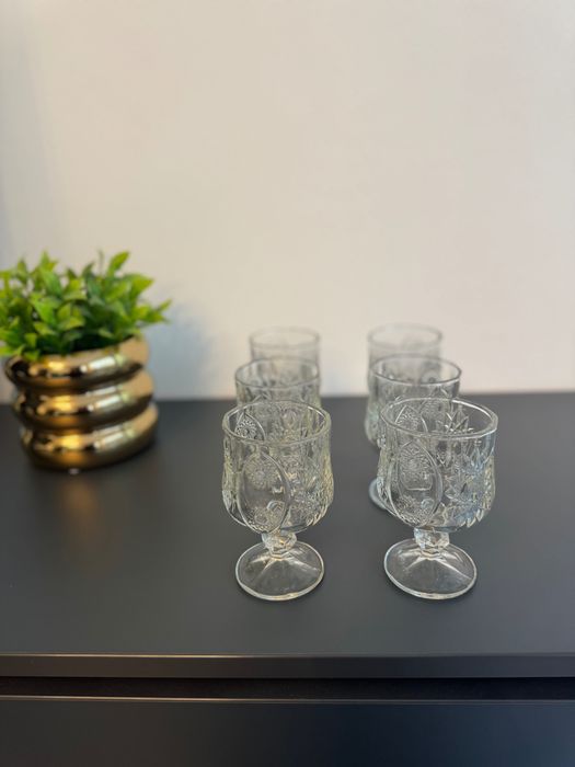 Set 6 pahare cu picior