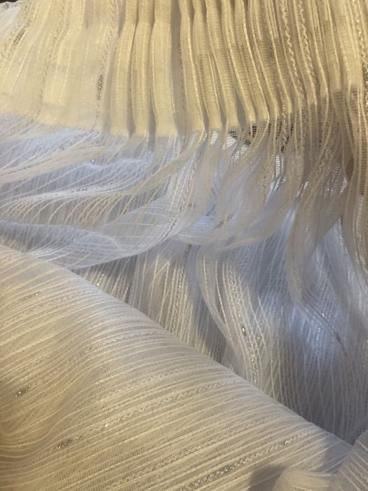 Perdea 6m crem cu auriu / alb cu argintiu