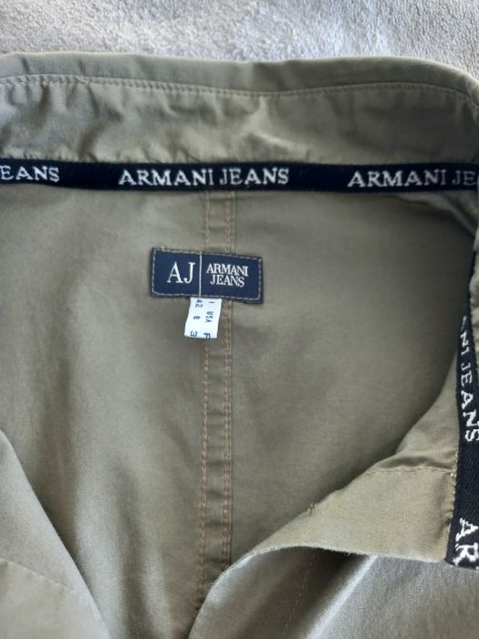 Cămașă originală ARMANI JEANS, mărimea 12, culoare olive