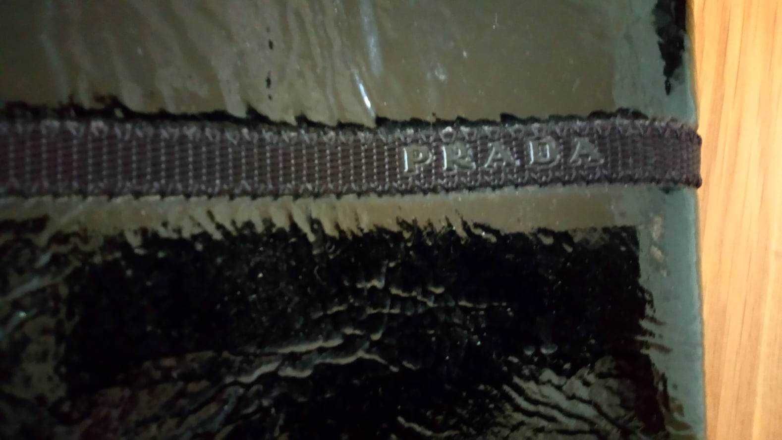Ботуши Prada, размер 38.5, черни, 100% естествена кожа лак