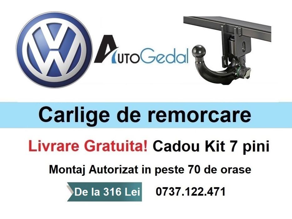 Carlig Remorcare VW Golf VII 3-5usi 2012-2019 - Omologat RAR si EU