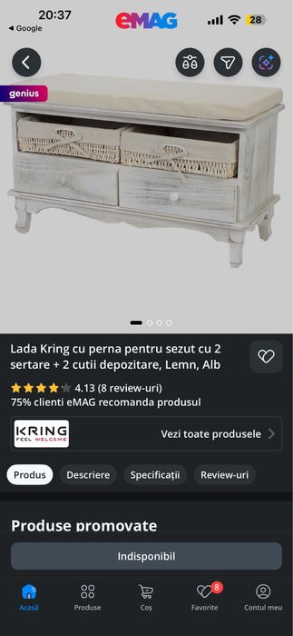 banca lemn cu perna pentru sezut