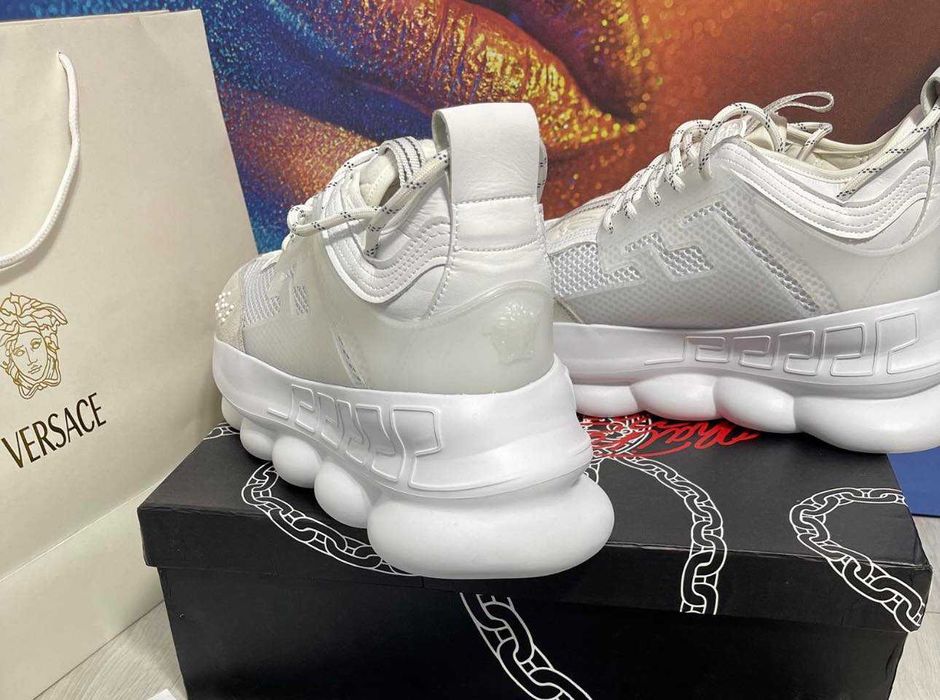 Adidasi Versace Full White&Light Grey