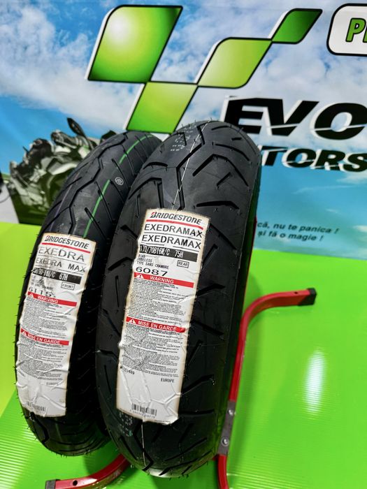 Set Anvelope Moto 130 90 17 si 170 70 16 Bridgestone Exedra Max 2024