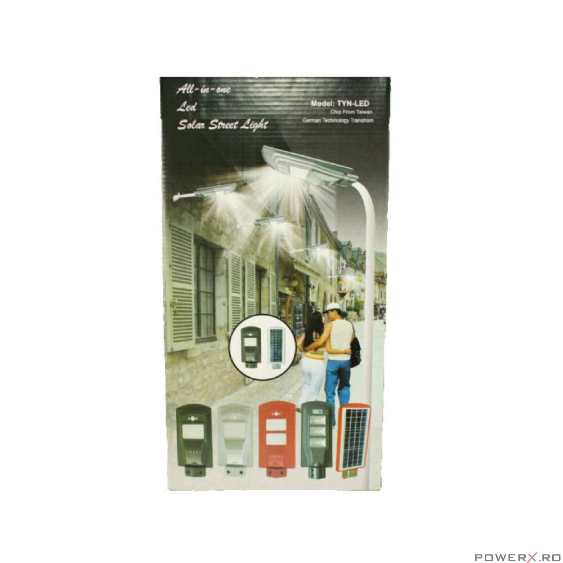 Lampa, proiector 20w, cu incarcare solara, cu lupa, 1000lm