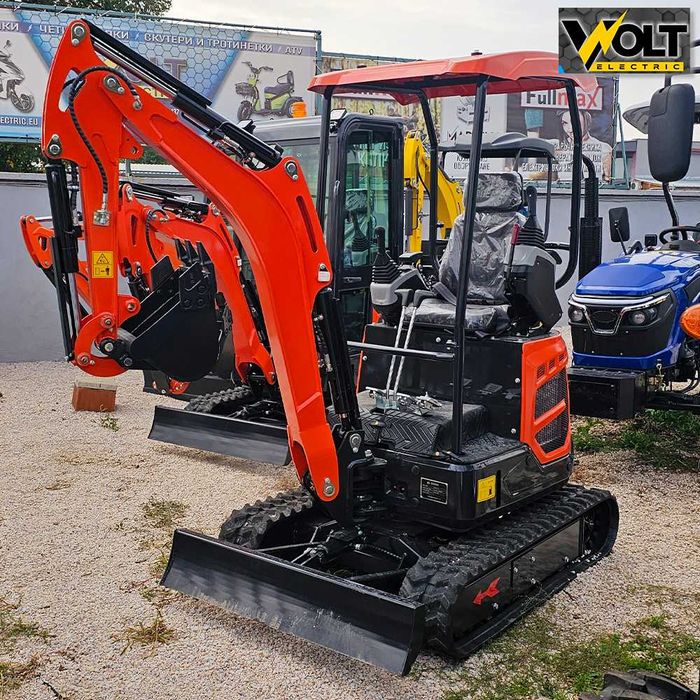 Мини багер 2 тона, с кабина, чупеща стрела, NT-E20