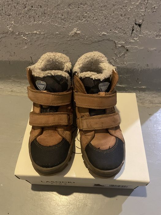 Детски зимни ботуши /естествена кожа/ с топла вълнена подплата