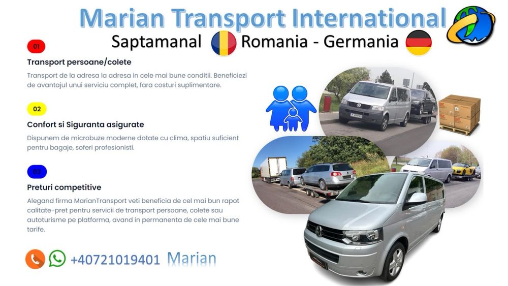 Transport persoane și colete România - Germania sau Retur