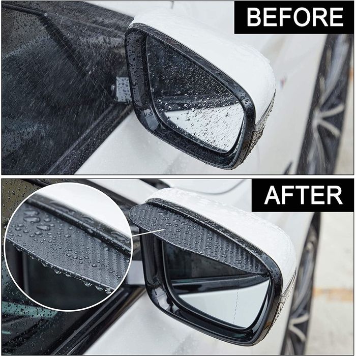 Дъждобран за странично огледало, Универсален, Карбон, вежда