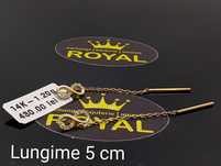 Bijuteria Royal: Cercei aur 14k/1.20 gr