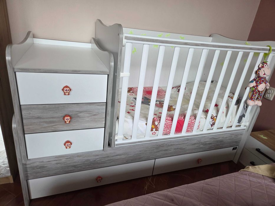 Бебешка кошара  Lorelli 3в1 с матрак