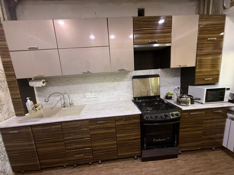 Кухня с газ плитой и духовкой