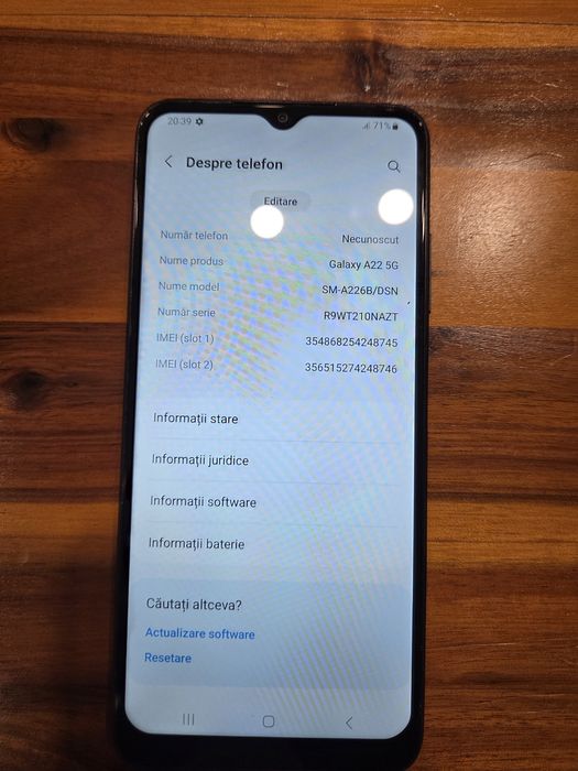 Samsung a22 5g - stare perfecta