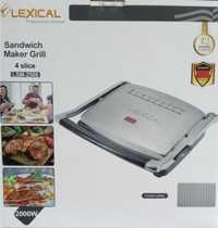 Тостер преса за сандвичи и скара Lexical LSM-2506 корпус от неръждаема