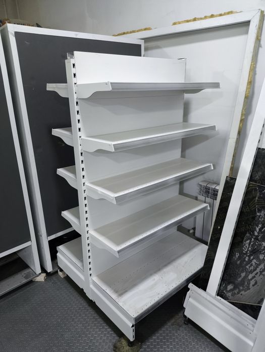 Торговый стеллаж, металлический, островной